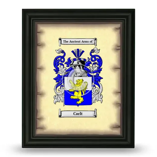 Carlt Coat of Arms Framed - Black