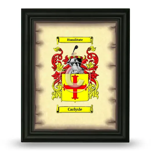 Carlysle Coat of Arms Framed - Black