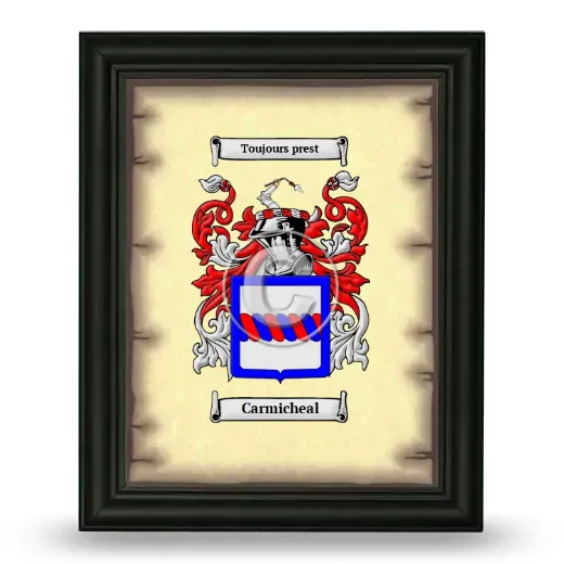 Carmicheal Coat of Arms Framed - Black