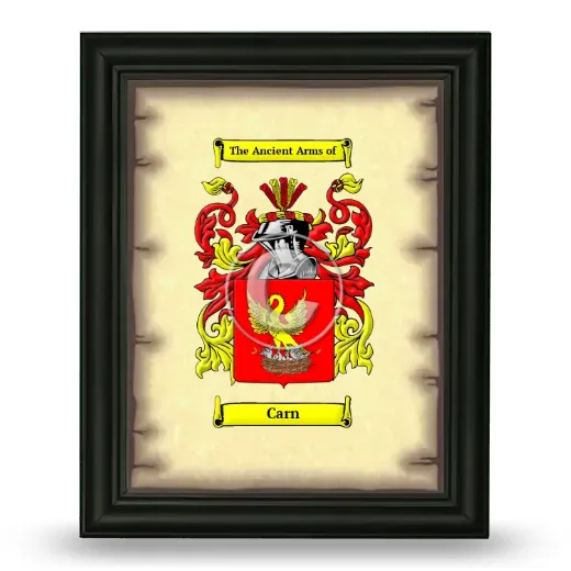 Carn Coat of Arms Framed - Black