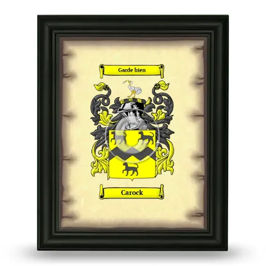 Carock Coat of Arms Framed - Black