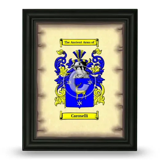 Caroselli Coat of Arms Framed - Black
