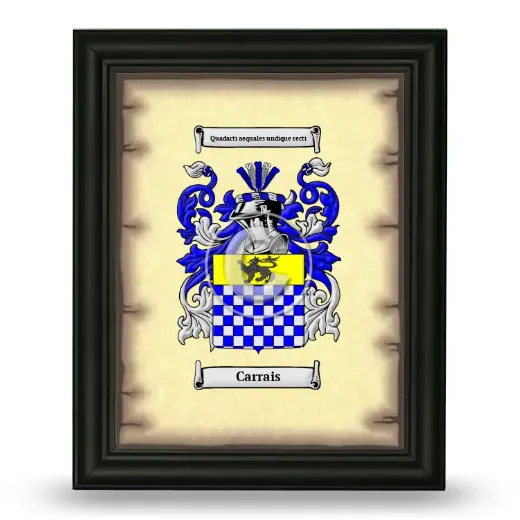 Carrais Coat of Arms Framed - Black
