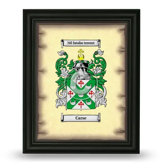Carse Coat of Arms Framed - Black
