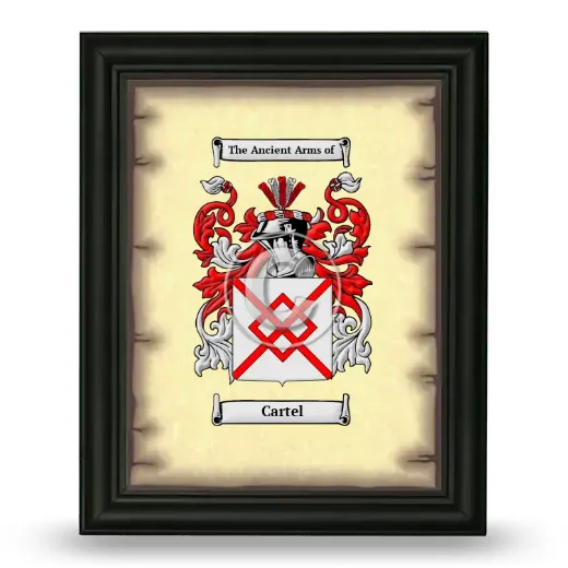 Cartel Coat of Arms Framed - Black