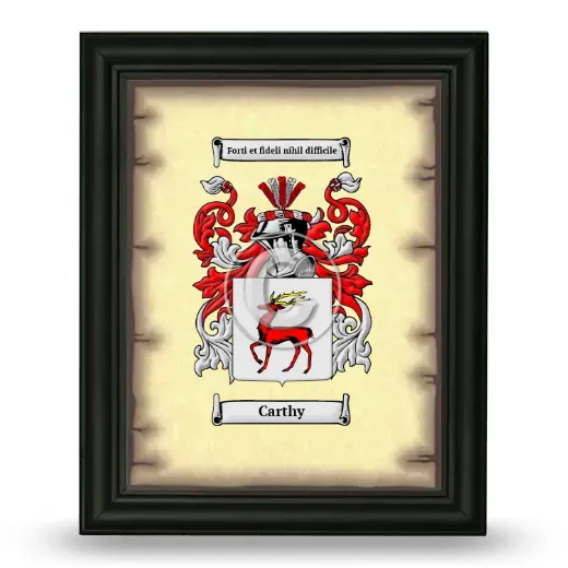 Carthy Coat of Arms Framed - Black