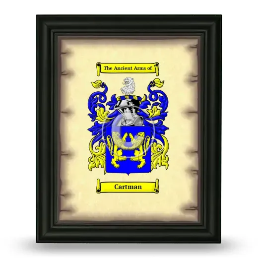 Cartman Coat of Arms Framed - Black