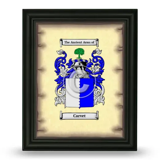 Carvet Coat of Arms Framed - Black