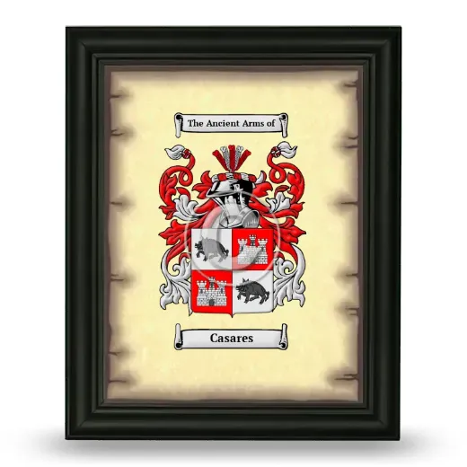 Casares Coat of Arms Framed - Black