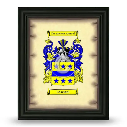 Casciani Coat of Arms Framed - Black