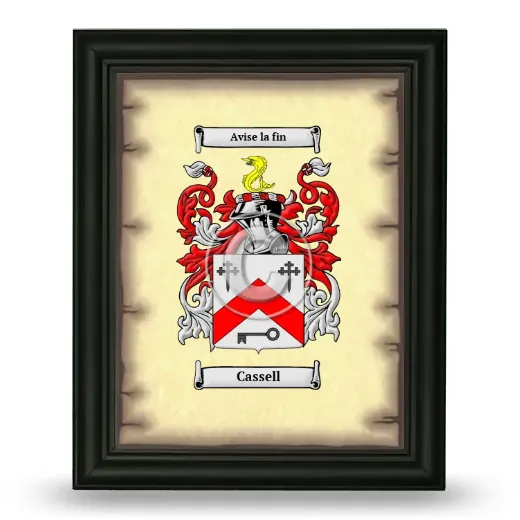 Cassell Coat of Arms Framed - Black