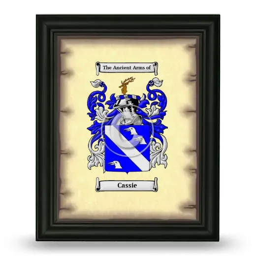Cassie Coat of Arms Framed - Black