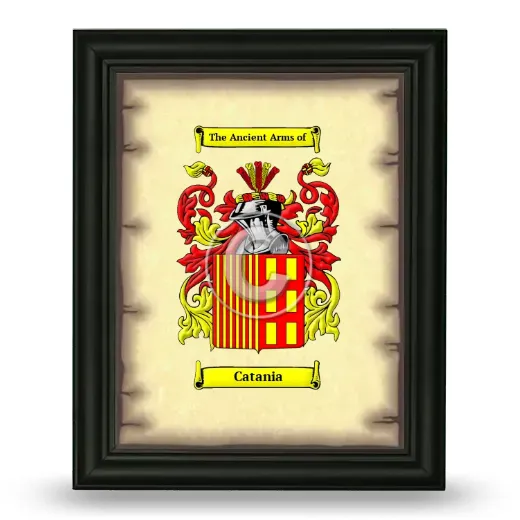 Catania Coat of Arms Framed - Black