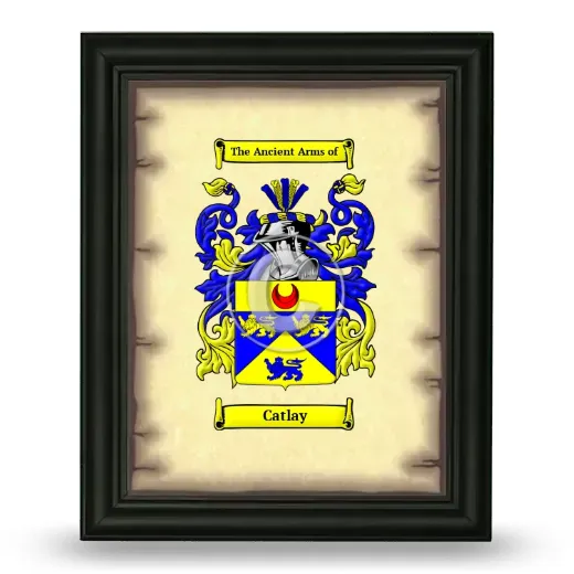 Catlay Coat of Arms Framed - Black