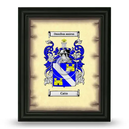 Cato Coat of Arms Framed - Black