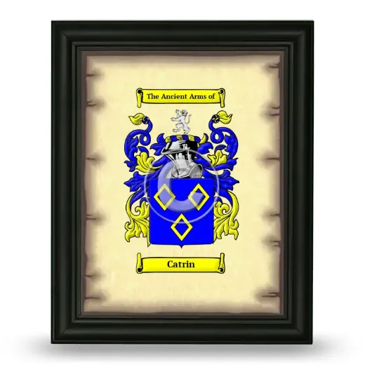 Catrin Coat of Arms Framed - Black