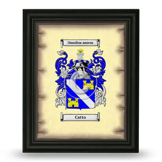 Catto Coat of Arms Framed - Black