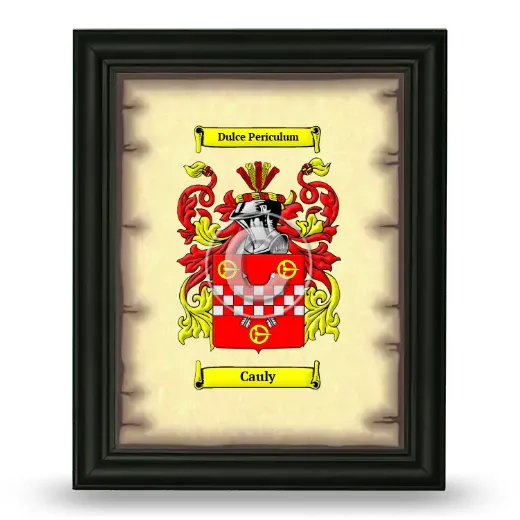 Cauly Coat of Arms Framed - Black