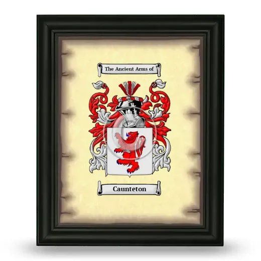 Caunteton Coat of Arms Framed - Black