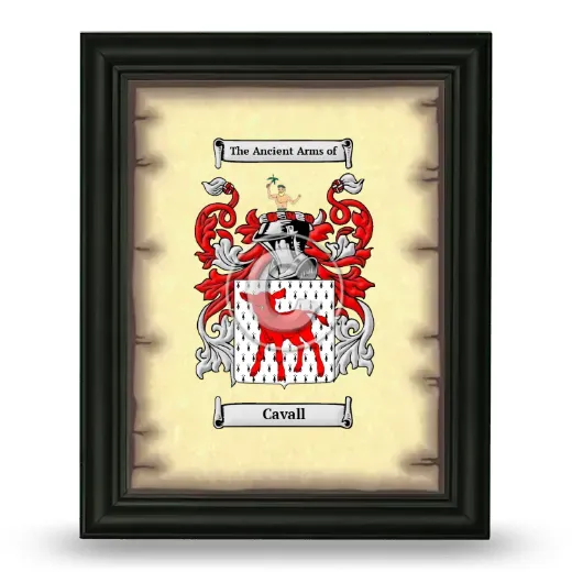Cavall Coat of Arms Framed - Black