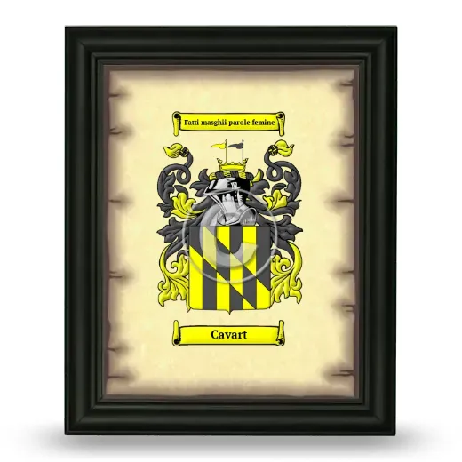 Cavart Coat of Arms Framed - Black