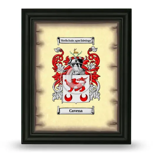 Cavena Coat of Arms Framed - Black