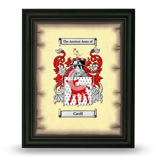 Cavil Coat of Arms Framed - Black