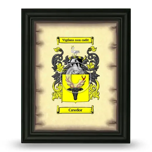 Cawdor Coat of Arms Framed - Black