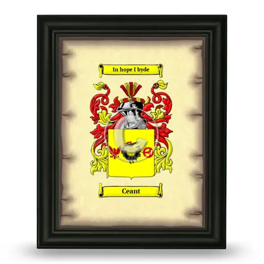 Ceant Coat of Arms Framed - Black