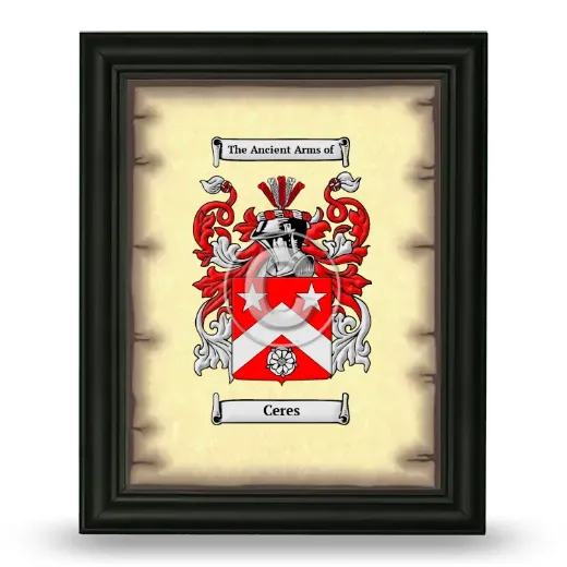 Ceres Coat of Arms Framed - Black