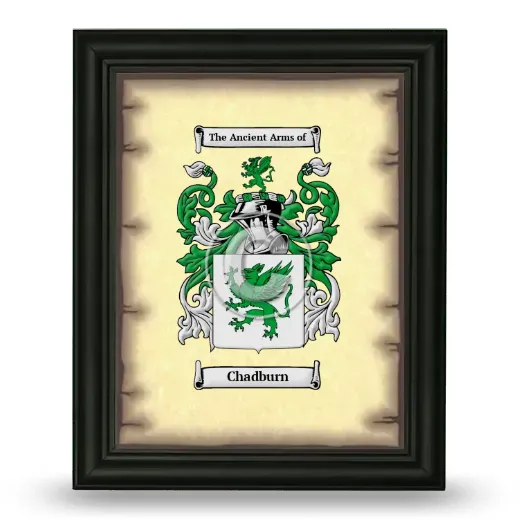 Chadburn Coat of Arms Framed - Black
