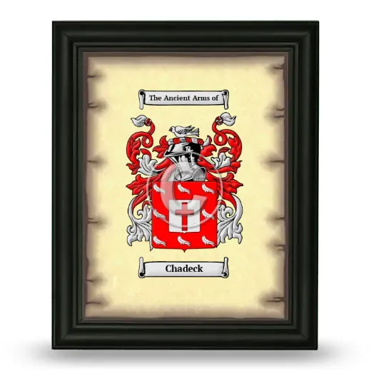 Chadeck Coat of Arms Framed - Black
