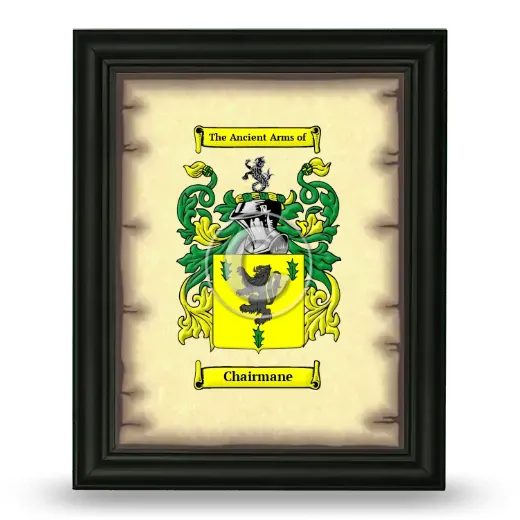 Chairmane Coat of Arms Framed - Black