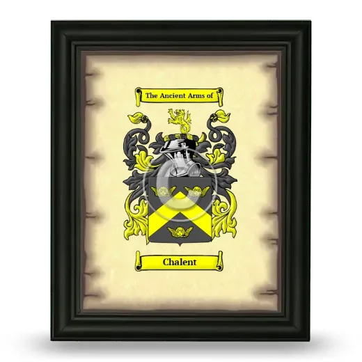 Chalent Coat of Arms Framed - Black