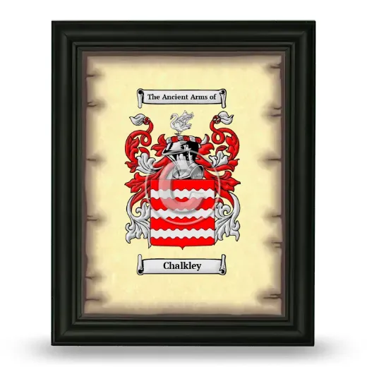 Chalkley Coat of Arms Framed - Black