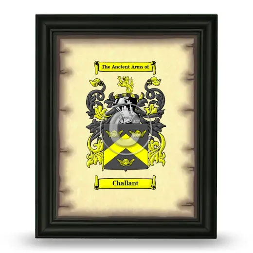 Challant Coat of Arms Framed - Black