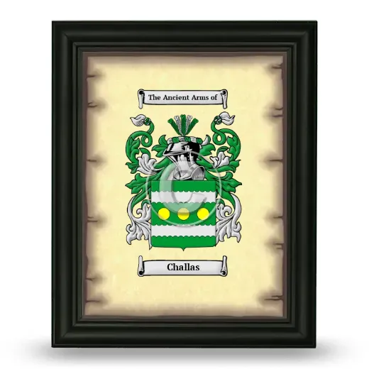 Challas Coat of Arms Framed - Black