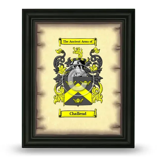 Challend Coat of Arms Framed - Black
