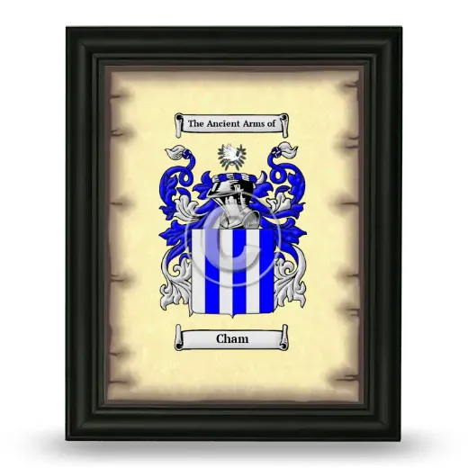 Cham Coat of Arms Framed - Black