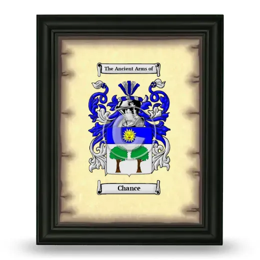 Chance Coat of Arms Framed - Black