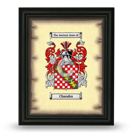 Chandra Coat of Arms Framed - Black