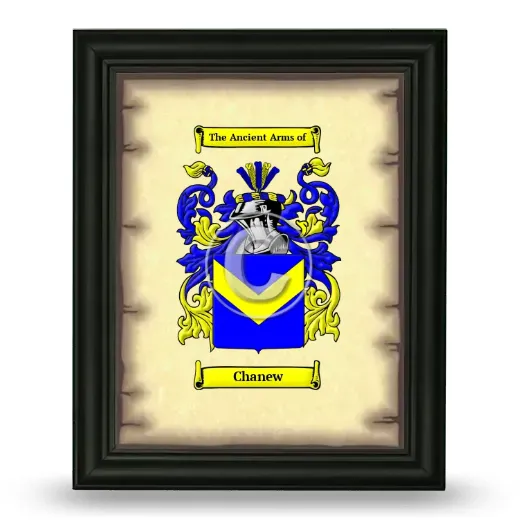 Chanew Coat of Arms Framed - Black