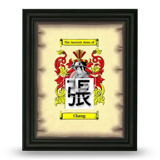 Chang Coat of Arms Framed - Black