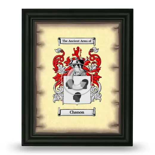 Chanon Coat of Arms Framed - Black