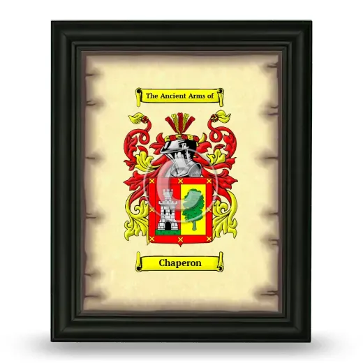 Chaperon Coat of Arms Framed - Black