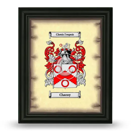 Charay Coat of Arms Framed - Black