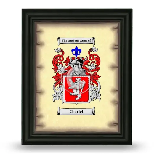 Charlet Coat of Arms Framed - Black
