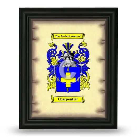 Charpentier Coat of Arms Framed - Black