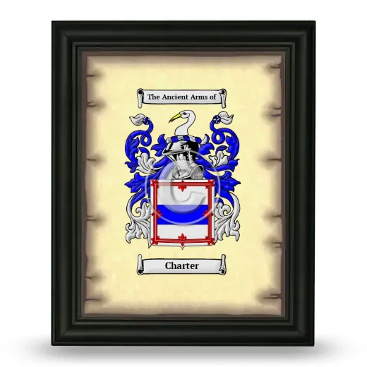 Charter Coat of Arms Framed - Black