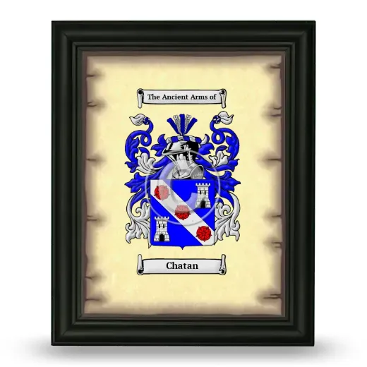 Chatan Coat of Arms Framed - Black